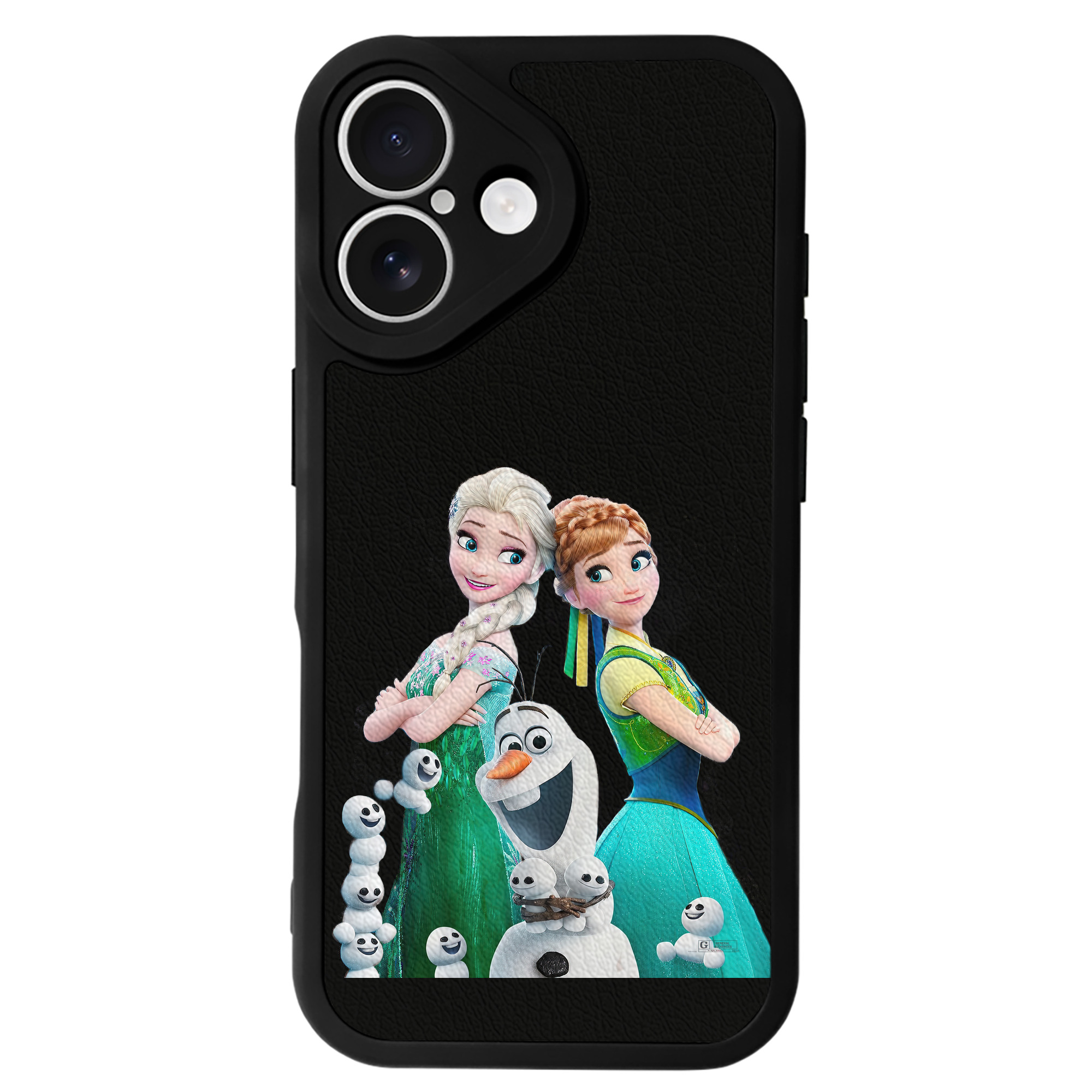 （画像用） アナと雪の女王 アンナ エルサ Frozen Anna Elsa 【iPhone 16シリーズ対応】シリコンスマホケース（レザー調） 材質：シリコン